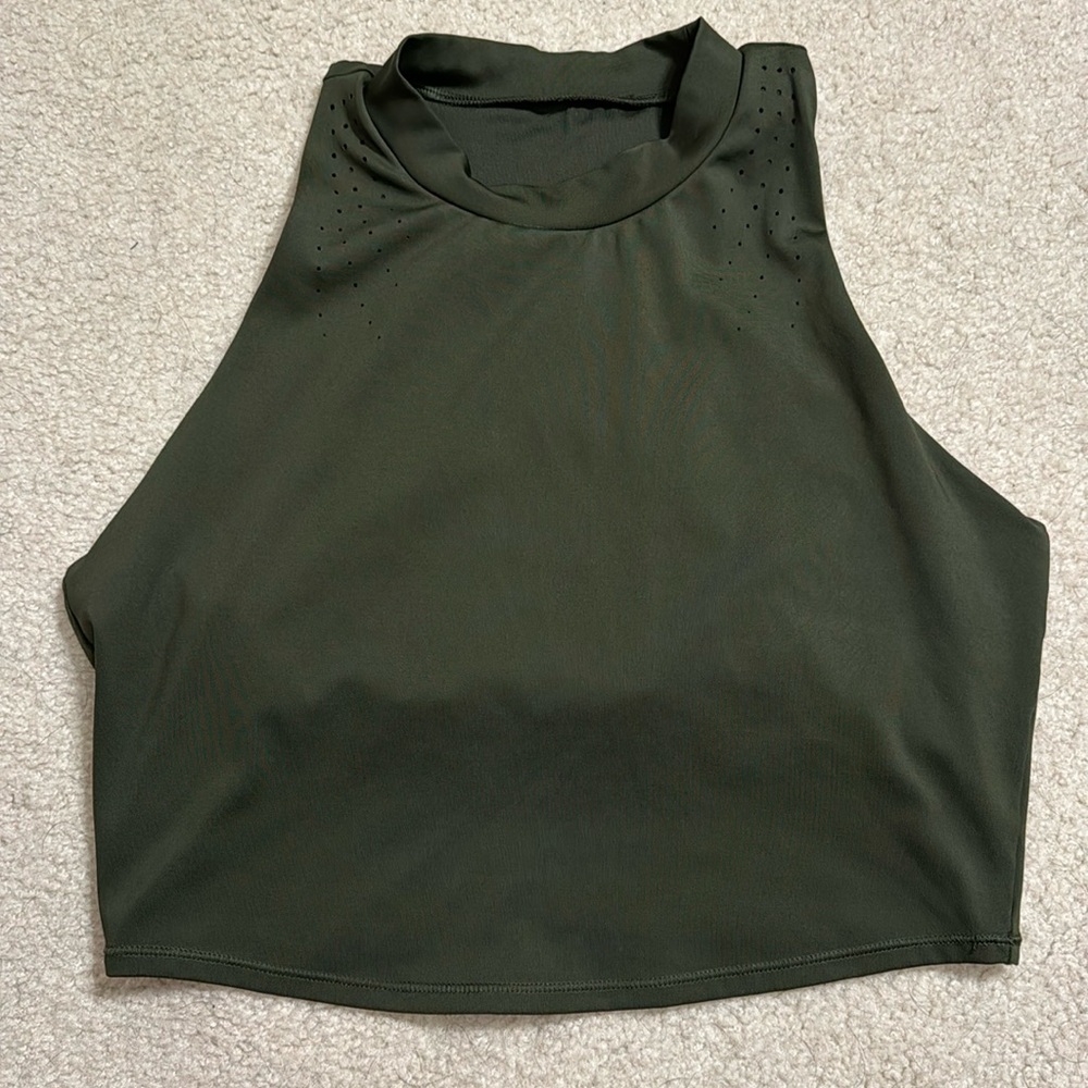 Target All In Motion XXL dark green athletic sports bra longline crop